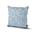 B Cushion Poplar Leaf Sea Blue